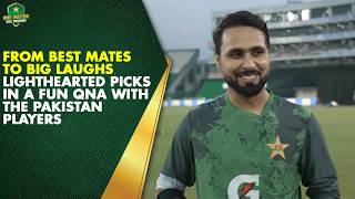 From best mates to big laughs 😄🏏 Lighthearted picks in a fun QnA with the Pakistan players 🇵🇰💫