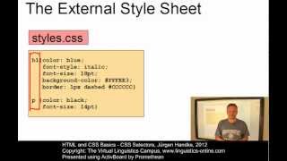 HTML and CSS Basics - CSS Selectors