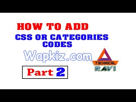 Wapkiz Com How To Add CSS & Select Categories Code Technical Ravi