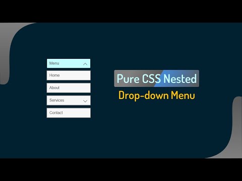 Pure CSS Nested Animated Drop-down menu