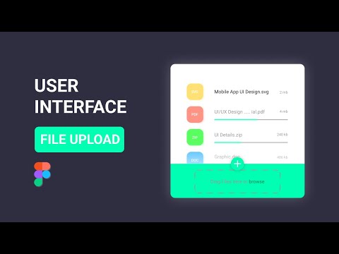 Figma UI UX Design Tutorial - File Upload Design | UIUX Design | Creative Graphic