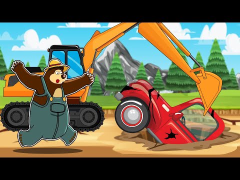 The Bear Farm: Landslide Incident - Tractor, Excavator, Truck | Farm Vehicles