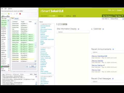 Selenium and the rSmart Sakai CLE