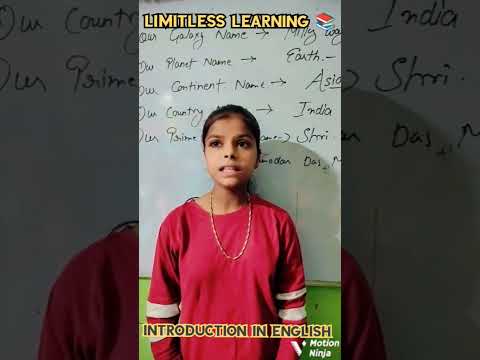 introduction in english | Limitless learning 📚| speaking skills #students #theendofstudentlife