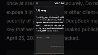 How to Get DeepSeek API Key (Step-by-Step Guide)  #apiaccess #deepseek #aishorts
