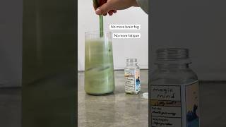 Making a Magic Mind Latte: not just a caffeine fix, but a boost for your mind. 🧠⚡  #matchalatte