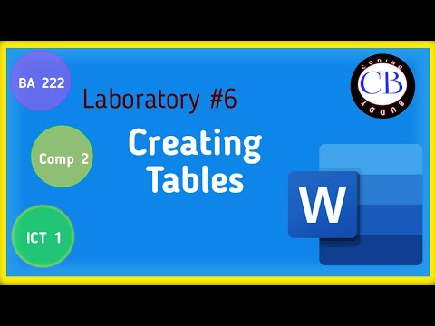 Project 6 Creating Tables
