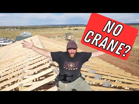 Installing 40' Trusses WITHOUT A CRANE!! How we did it