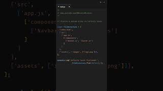 Flatten a nested array to infinity level in JavaScript #shorts