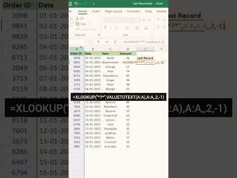 How to check the fast record entered #excel #youtubeshorts #shorts