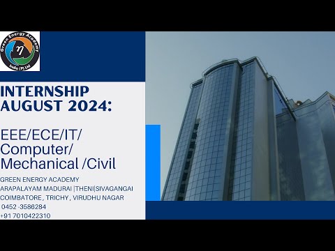 Madurai Internship August 2024 EEE/ ECE/ IT /Computer /Mechanical /Civil MADURAI/ VIRUDHU NAGAR 2024