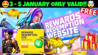 FREE FIRE REDEEM CODE TODAY 3 JANUARY |FF REWARDS REDEEM CODE | FF REDEEM CODE TODAY 3 JANUARY