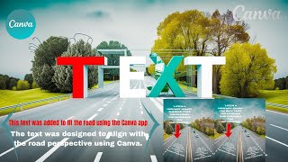 Text designed using Canva, Text image Design in Canva,