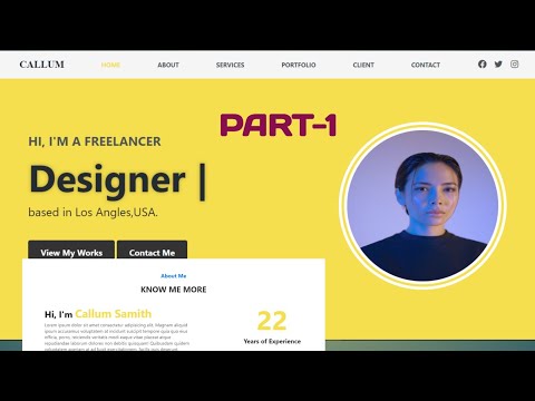 How To Create A Website using HTML CSS & JavaScript | (part-1) | Step-by-Step Tutorial #html #css