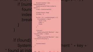 Search an Element in an Array #java #javashorts #javatutorial #coding #programming