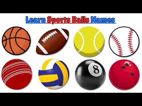 🏐⚾🏉 Learn Sports Balls 🏀🎾 | Educational Video for Kids