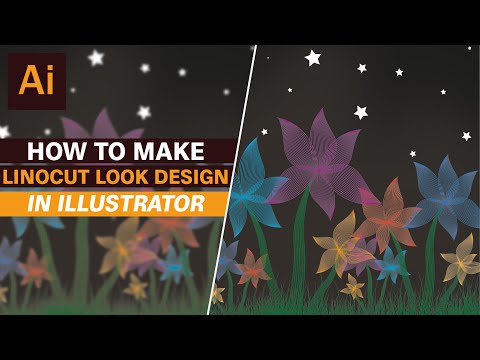 How to make linocut design | Adobe illustration Art | Illustrator Design Trick | Creative Graphic