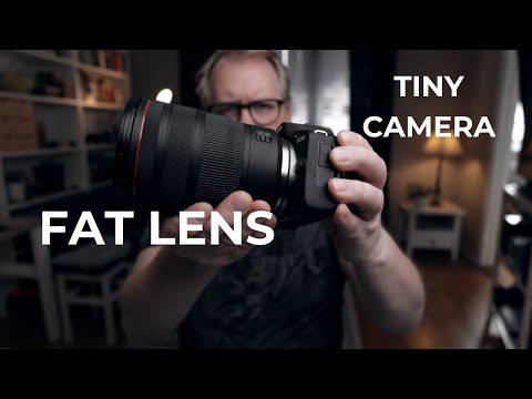 Tiny Camera with a BIG Lens, canon R50 and canon RF 24-70mm f/2.8 -  funny pair