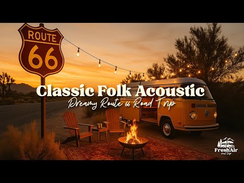 Acoustic Folk Guitar for Endless Highways 🛣️ Route 66 Road Trip