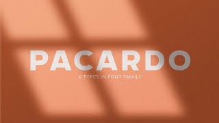 Pacardo. Sans Serif font family. Font Free Download