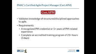Procept - About the Certified Agile Project Manager (Cert.APM) Exam