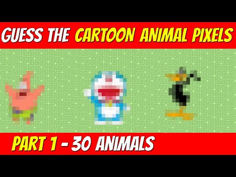 Guess the PIXELATED CARTOON ANIMAL | Part 1 | Cartoon quiz challenge