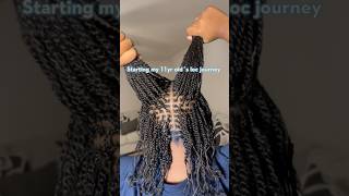 Starting my 11yr old’s loc journey. #momlife #loclife #girlswithlocs #loctutorial #microlocs #fyp