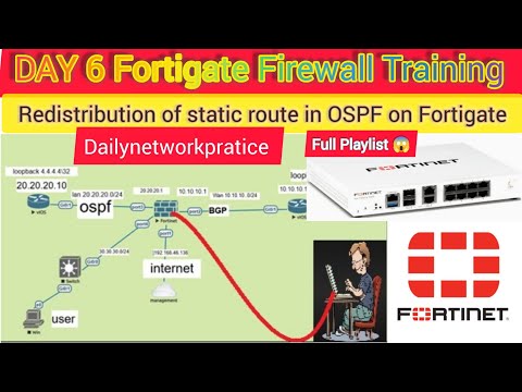 Day 6 | 🔥 FortiGate Static to OSPF Redistribution | Real World Lab & Setup Explained!