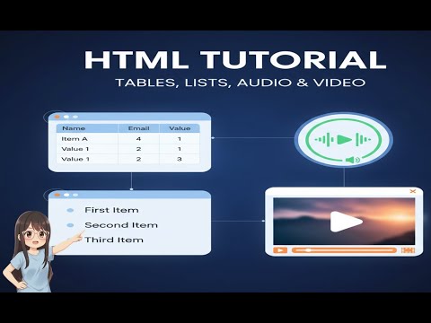 Day 4: HTML Lists, Tables & Media Explained | Audio, Video, Order & Unordered Lists #html #htmllist
