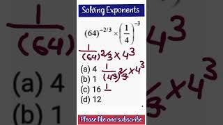 EXPONENT TRICKS ! MATHS TRICKS SSC-CGL ! #math#shorts#shortsvideo