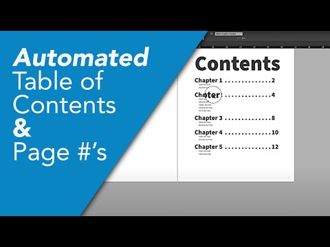 InDesign Tutorial - Page Numbers and Automatic Table of Contents