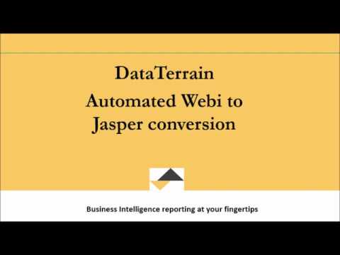Webi to Jasper Reports Conversion
