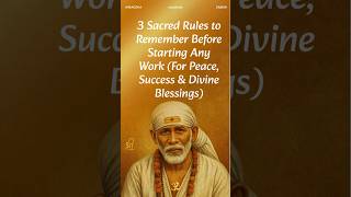 3 sacred rules taught by Sai Baba! #SaiBaba #DivineGuidance #spiritualsuccess