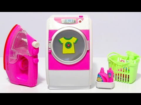 Toy Washing Machine with Iron Laundry Playset Unboxing and Review