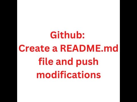 Github:  Create a README.md file and push modifications ||  Software Engineering