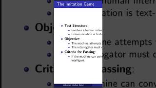 Turing Test - The Imitation Game #ai #turingtest