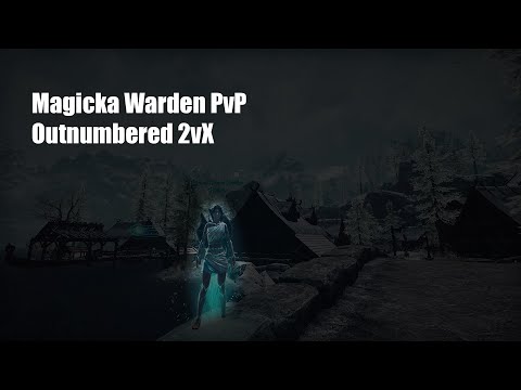 Magicka Warden Outnumbered PvP | Huge Zerg Wipes | 2vX | ESO Gold Road PvP | PC EU