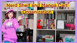 Nerd Shelf and Manga Cart Organization