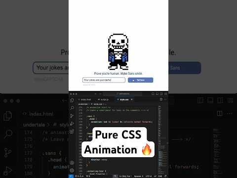 Undertale Sans CAPTCHA CSS Animation