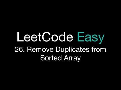 LeetCode Easy | 26. Remove Duplicates from Sorted Array