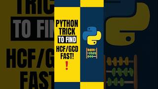 🐍 Python Trick to Find HCF/GCD FAST! 🔢