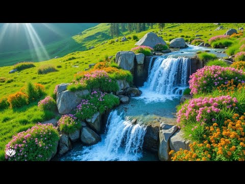 Music good sleep, soothing sound running water, calm the mind, gentle flow of nature, relaxing