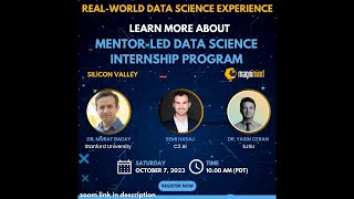 Info Session on Mentor Led Data Science Internship Program- Dr. Murat Baday
