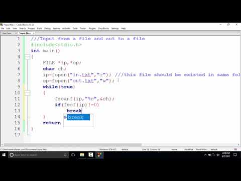 Input and Out from file C Programming Coding Tube Video