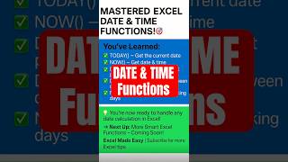 Master Excel Date & Time Functions | Complete Series Recap ⏰