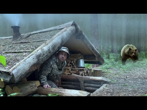 WILD Animals SURROUNDED Me! HIDE In A TINY Underground STABLE Shelter