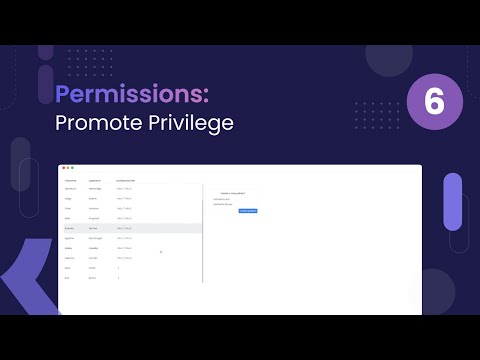 Permissions - Episode 6: How to set promote privilege
