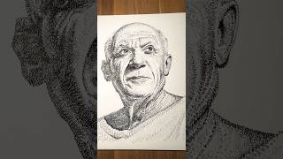 Pablo Picasso #WordArt #micrography #picasso #detail #xyz #artist