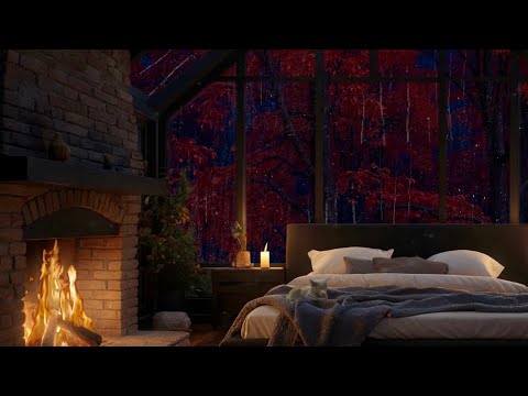 🌧️ Rain & Fireplace Crackling + Brown Noise 🔥 | 12HR Sleep & Focus | No Mid-Roll Ads