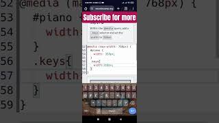 Learn Responsive web design by building a Piano Step 29#youtubeshorts#shorts #ytshorts#freecodecamp